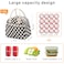 Carry bloom Lunch Box for Women Insulated Lunch Bag Cute Corduroy Lunchbag Reusable Lunchbox for Work checkered black white