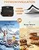 HOTOR Insulated Lunch Box for Men Women LeakProof Cooler Lunch Bag with 4 Pockets Adjustable Strap Ideal for Work Picnic Travel Large Black 1307991