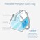 PackItR Freezable Hampton Lunch Bag Sky Blue Built with EcoFreezeR Technology Collapsible Reusable Zip Closure with Front Pocket and Shoulder Straps Designed for Fresh Office Lunches