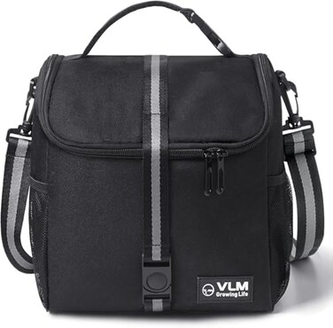 VLM Lunch Bags for WomenLeakproof Insulated Floral Lunch Box with Adjustable Shoulder Strap Reusable Zipper Cooler Tote Bag for WorkPicnicCamping