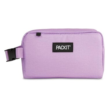 PackIt Freezable Small Insulated Snack Box Lavender with EcoFreeze Technology Builtin Ice Pack Mini Cooler or Small Lunch Bag For Fresh Snacks On the Go for Work Gym or Travel