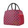 douyadady Lunch Bag WomenMen Lunch Box WomenMen Dark blueRed Checkerboard
