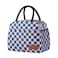douyadady Lunch Bag WomenMen Lunch Box WomenMen BlueBeige Checkerboard