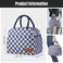 douyadady Lunch Bag WomenMen Lunch Box WomenMen BlueBeige Checkerboard