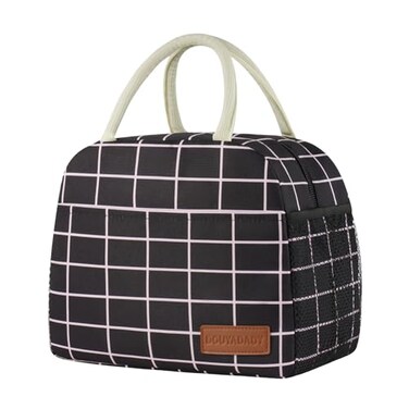 douyadady Lunch Bag WomenMen Lunch Box WomenMen BlackPink Blocks