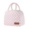 douyadady Lunch Bag WomenMen Lunch Box WomenMen PinkWhite Checkerboard