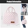 douyadady Lunch Bag WomenMen Lunch Box WomenMen PinkWhite Checkerboard