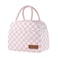 douyadady Lunch Bag WomenMen Lunch Box WomenMen PinkWhite Checkerboard