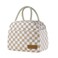 douyadady Lunch Bag WomenMen Lunch Box WomenMen KhakiWhite Checkerboard