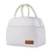 douyadady Lunch Bag WomenMen Lunch Box WomenMen GreyWhite Stripes