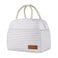 douyadady Lunch Bag WomenMen Lunch Box WomenMen GreyWhite Stripes