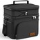 HOTOR Insulated Lunch Box for Men Women LeakProof Cooler Lunch Bag with 4 Pockets Adjustable Strap Ideal for Work Picnic Travel Black 2 Layers Medium 10247091181