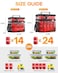 HOTOR Insulated Lunch Box for Men Women LeakProof Cooler Lunch Bag with 4 Pockets Adjustable Strap Ideal for Work Picnic Travel Black 2 Layers Medium 10247091181