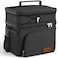 HOTOR Insulated Lunch Box for Men Women LeakProof Cooler Lunch Bag with 4 Pockets Adjustable Strap Ideal for Work Picnic Travel Black 2 Layers Medium 10247091181