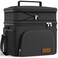 HOTOR Insulated Lunch Box for Men Women LeakProof Cooler Lunch Bag with 4 Pockets Adjustable Strap Ideal for Work Picnic Travel Black 2 Layers Large 11817871339