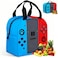 jwsxcfd Lunch Bag Lunch Boxes Reusable Games Insulated Portable Lunch Box Unisex Leak Proof Cooler Tote Bag Red Blue