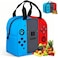 jwsxcfd Lunch Bag Lunch Boxes Reusable Games Insulated Portable Lunch Box Unisex Leak Proof Cooler Tote Bag Red Blue