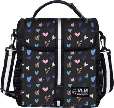 VLM Lunch Box for Women Insulated Lunch Bag Women with Adjustable Shoulder Strap Cute Lunch Tote Bag for WorkPicnicCamping