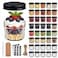 QAPPDA 4 oz Glass Jars With Lids Black 40 Pack Small Clear Mason Jars and Diamond appearance Small Spice Canning Jars for Spice Honey Jam Caviar Candle Making Wedding Favors Kitchen Storage