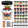 QAPPDA 4 oz Glass Jars With Lids Black 40 Pack Small Clear Mason Jars and Diamond appearance Small Spice Canning Jars for Spice Honey Jam Caviar Candle Making Wedding Favors Kitchen Storage