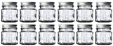 Manufacturer Direct 8 oz Mason Jars with 1 piece lids 12Count FoodGrade Safe Versatile