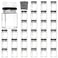 Comrzor 3 OZ Mini Hexagon Glass Jars 30 Pack Empty Honey Jars Small Spice Jars with Black Lids Sponge Brushes and 40pcs Labels for Jam Homemade Projects Gifts Wedding Party Favors