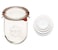 Weck Jars Weck Large Glass Jars for Sourdough Starter Jar with Glass Lid Tulip Jar with Wide Mouth 1 Liter Includes Keep Fresh Cover
