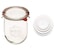 Weck Jars Weck Large Glass Jars for Sourdough Starter Jar with Glass Lid Tulip Jar with Wide Mouth 1 Liter Includes Keep Fresh Cover