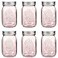 Amzcku 16 oz Rose Pink Mason Jars with Lids 6 Pack Regular Mouth Quart Canning Jar Safe For Storage Canning Pickling Preserving Fermenting DIY Crafts Decor