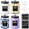 MUVEKA Glass Jars Laundry Containers with Lid 05 Gallon Laundry Organization and Storage Jars Laundry Detergent Container Laundry Powder Pods Holder Glass Jar Wide Mouth with Scoops Labels 4 Pack
