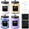 MUVEKA Glass Jars Laundry Containers with Lid 05 Gallon Laundry Organization and Storage Jars Laundry Detergent Container Laundry Powder Pods Holder Glass Jar Wide Mouth with Scoops Labels 4 Pack