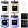 MUVEKA Glass Jars Laundry Containers with Lid 05 Gallon Laundry Organization and Storage Jars Laundry Detergent Container Laundry Powder Pods Holder Glass Jar Wide Mouth with Scoops Labels 4 Pack