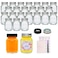 Datttcc 2 oz Mini Mason Jars Small Glass Jars with Lids for JamJellyHoneySpice and snackPack of 25with Label and Pen