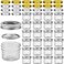 VERONES Mini Mason Jars Mason Jars 4 oz With Regular Lids Ideal for Jam Honey Wedding Favors Shower Favors DIY Spice Jars 25 PACK Extra 20 Lids
