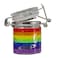 Ted Miller Innovation Airtight Glass Mini 25 tall Storage Jar with Clamping Lid Rainbow Space SJM44 Silver