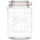 kitchentoolz 1 Gallon Glass Jar with Hinged ClampTop Lid Premium Locking Mason Jar Airtight Rubber Gasket Wide Mouth For Canning Pickling Fermenting Measurement Markings 1 Pack