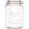 kitchentoolz 1 Gallon Glass Jar with Hinged ClampTop Lid Premium Locking Mason Jar Airtight Rubber Gasket Wide Mouth For Canning Pickling Fermenting Measurement Markings 1 Pack