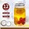 Amzcku 32oz Vintage Mason Jars with Lids Wide Mouth Quart Canning Jar 12 Pack