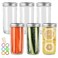 Jaisie.W 24 oz Wide Mouth Mason Jars 6 Pack Glass Canning Jars with Airtight Lids Leakproof Reusable Storage Containers for Pickling Jam Honey Sauces DIY Projects Great Value Set with Secure Packaging