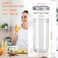 Jaisie.W 24 oz Wide Mouth Mason Jars 6 Pack Glass Canning Jars with Airtight Lids Leakproof Reusable Storage Containers for Pickling Jam Honey Sauces DIY Projects Great Value Set with Secure Packaging