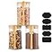 Steviieden 25 FL OZ Airtight Glass Jars with Bamboo Spoons Lids Overnight Oats Container Decorative Coffee Bar Food Storage Jar Cereal Nuts Salts Coffee Tea Flour Sugar Container Spice Jars