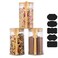 Steviieden 25 FL OZ Airtight Glass Jars with Bamboo Spoons Lids Overnight Oats Container Decorative Coffee Bar Food Storage Jar Cereal Nuts Salts Coffee Tea Flour Sugar Container Spice Jars