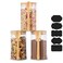 Steviieden 25 FL OZ Airtight Glass Jars with Bamboo Spoons Lids Overnight Oats Container Decorative Coffee Bar Food Storage Jar Cereal Nuts Salts Coffee Tea Flour Sugar Container Spice Jars