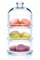 Ums 3 Tier Glass Jars with Lid Cookie Jar Candy Jars for Candy Buffet Apothecary Jars Kitchen Bathroom Organizers and Storage
