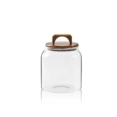 Sweejar Glass Jars for Laundry Room Organization HalfGallon Laundry Pods Container Glass Food Storage Jars with Airtight Lid 1 Pack Hand Lid