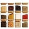 HHMJSM 12 Pcs Square Glass Spice Jars with Natural Bamboo Lids 5oz Airtight Herb Containers with 148 Waterproof Minimalist Spice Labels Preprinted Empty Small Seasoning Jars for Kitchen Pantry