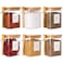 HHMJSM 6 Pcs Square Glass Jar with Bamboo Lid and Spoon 27 oz Large Sugar Container with 148 Kitchen Pantry Spice Jar Labels Preprinted Glass Containers with Wooden Lids Hold Coffee Tea Candy