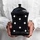City to Cottage Handmade Black and White Polka Dot Large Ceramic 315oz900ml Kitchen Storage Jar with Lid Pottery Canister Cookie Jar Housewarming Gift