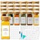 AISIPRIN Glass Spice Jars with 398 Labels 24 pcs 4oz Spice Containers with Bamboo Lids Square Spice Bottles With Shaker LidsSpice Organization for CabinetDrawerRackSeasoning Organizer