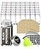 SWOMMOLY 48 Glass Spice Jars with 713 Spice Labels Chalk Marker and Funnel Complete Set 48 Square Glass Jars 4OZ Airtight Cap Poursift Shaker Lid